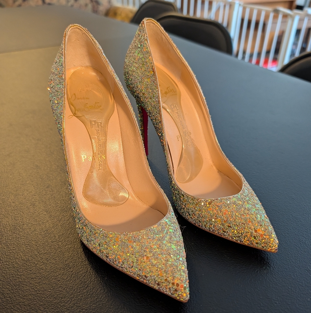 Christian Louboutin So Kate 120 Glitter Dragonfly Size 36